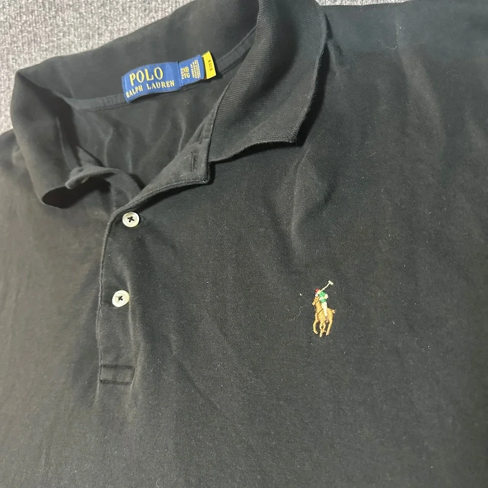 Polo Ralph Lauren Mens Big & Tall 2XB Black Short Sleeve Classic Fit Polo Shirt